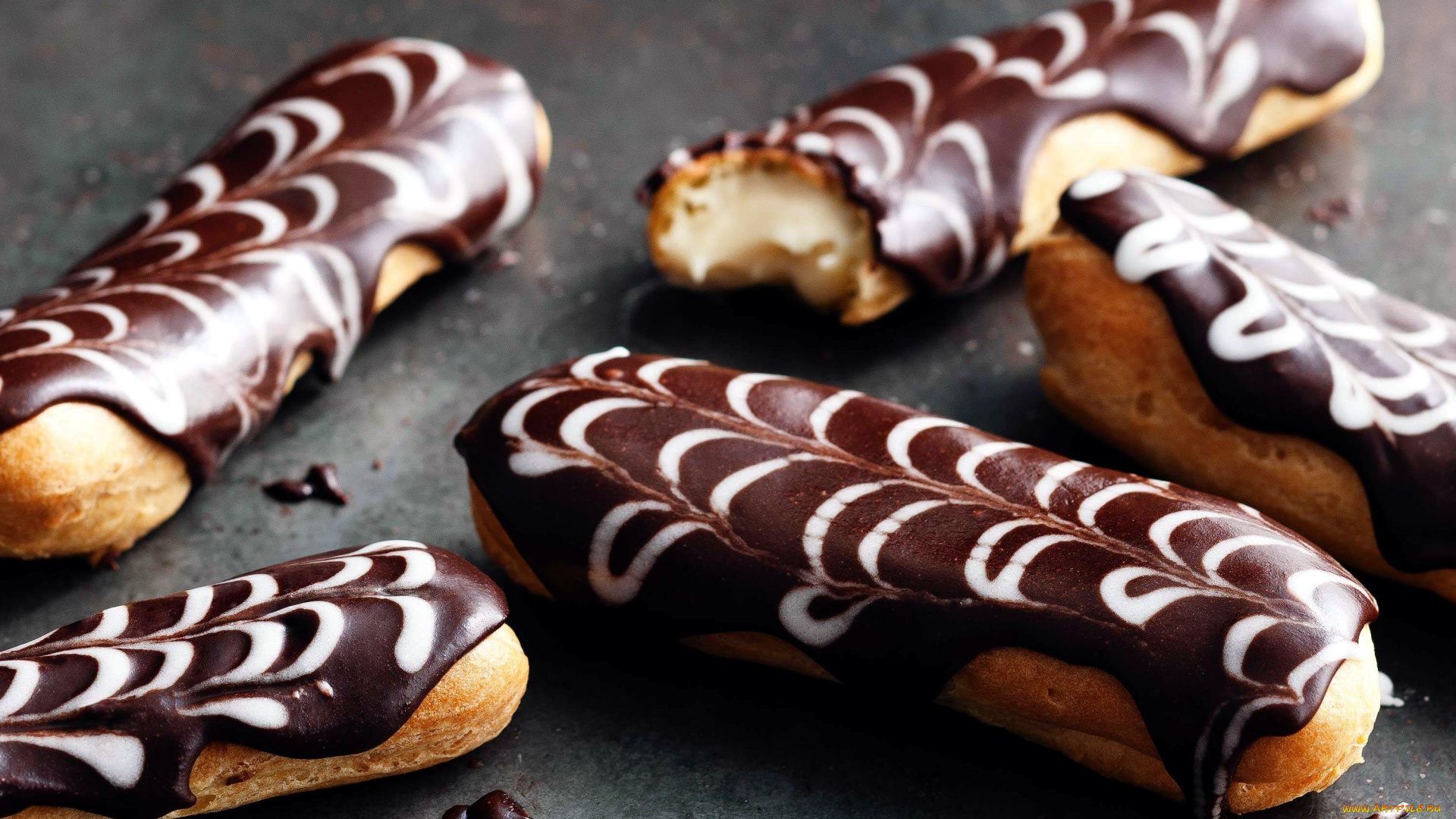 еда, пирожные, , кексы, , печенье, эклеры