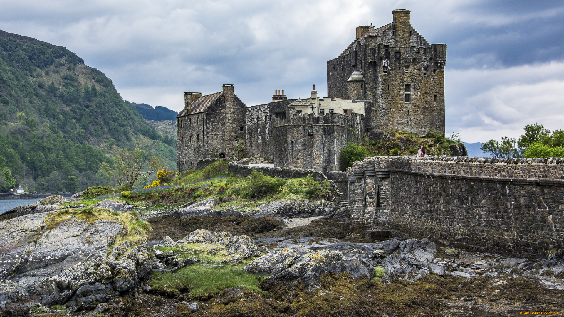 eilean, donan, castle, города, замок, эйлен-донан, , шотландия, озеро, замок