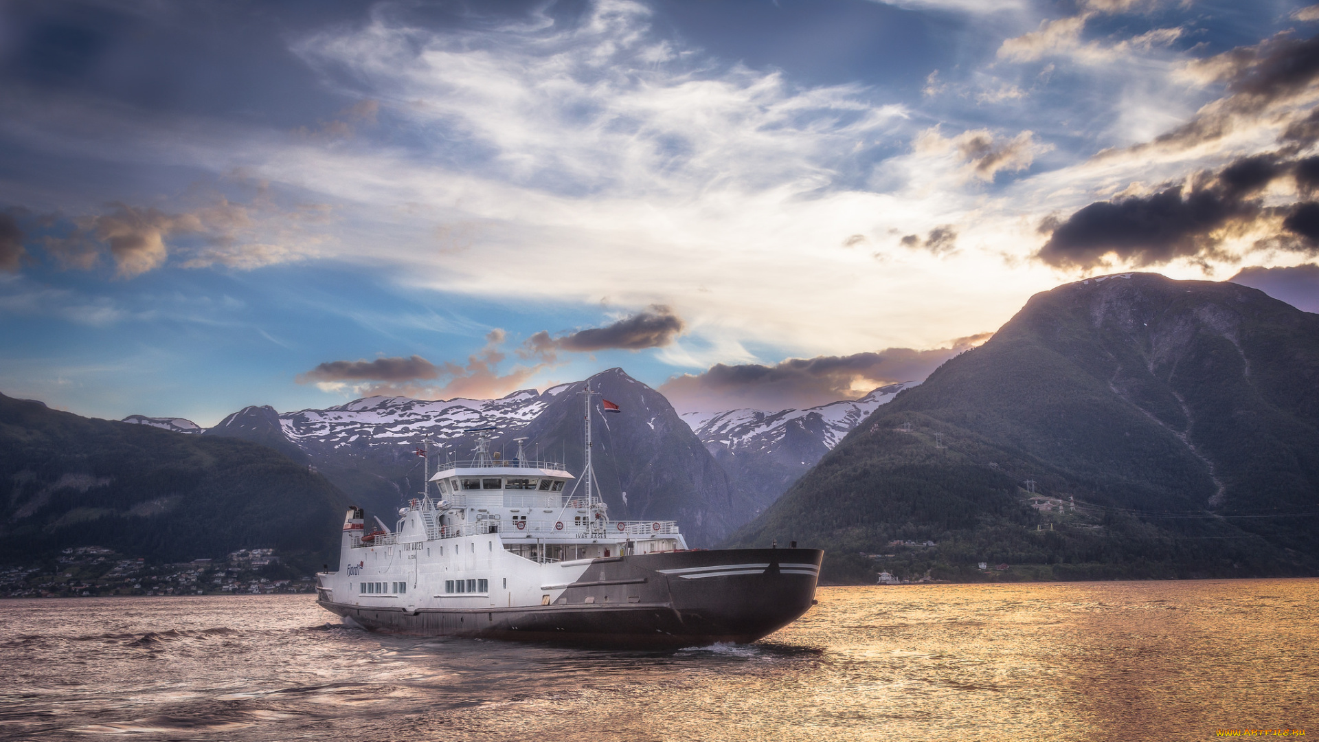 корабли, грузовые, суда, паром