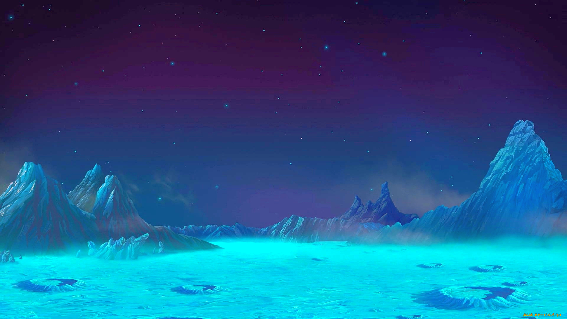 рисованное, -, другое, небо, планета