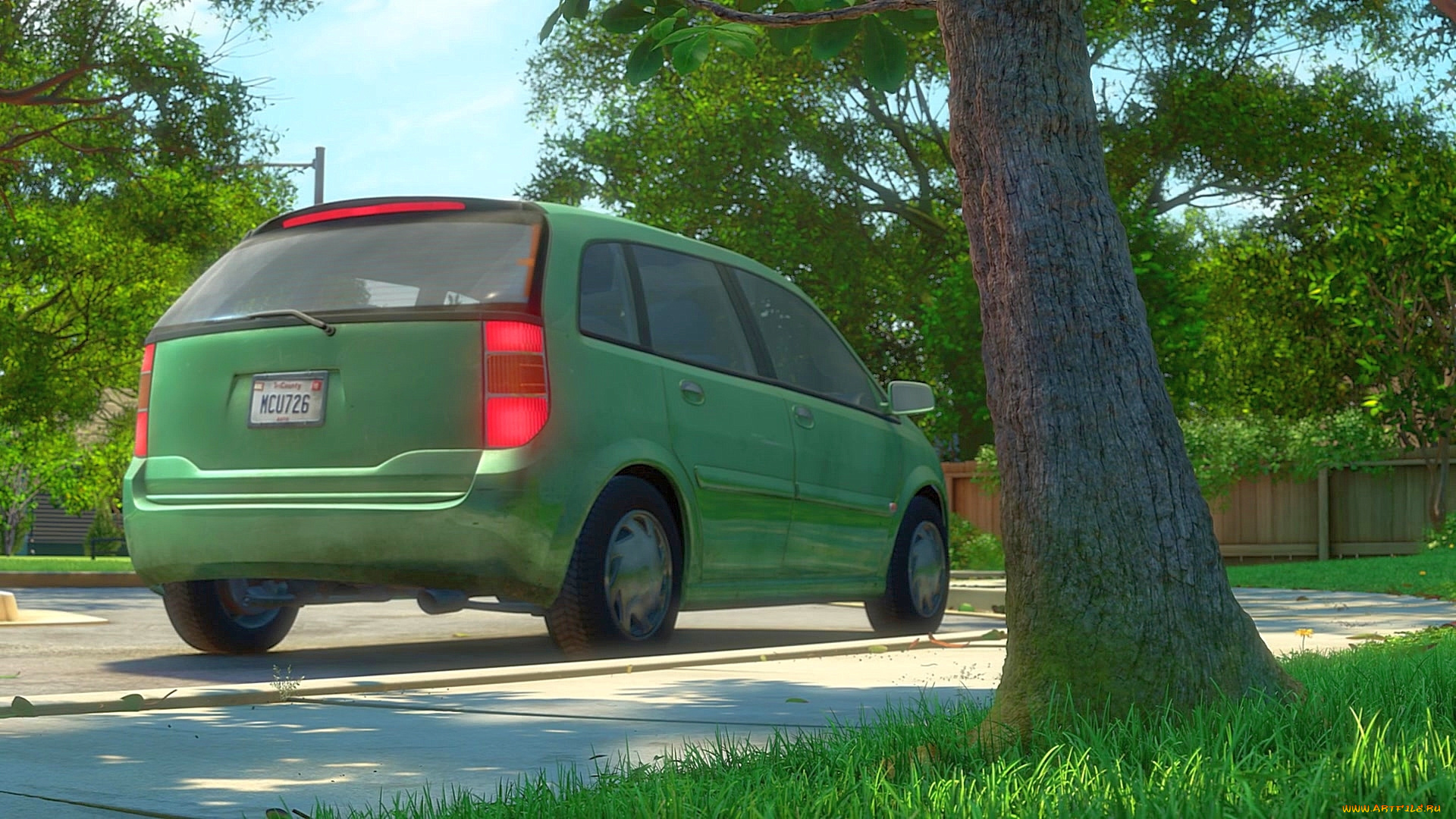 рисованное, авто, мото, дерево, машина