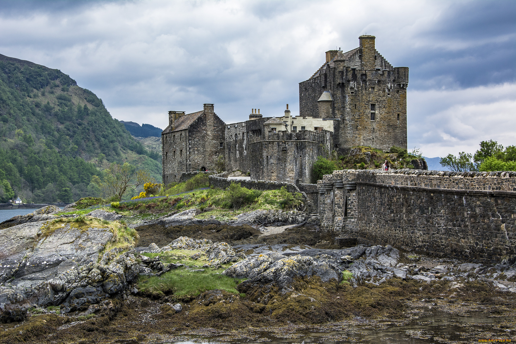 eilean, donan, castle, города, замок, эйлен-донан, , шотландия, озеро, замок