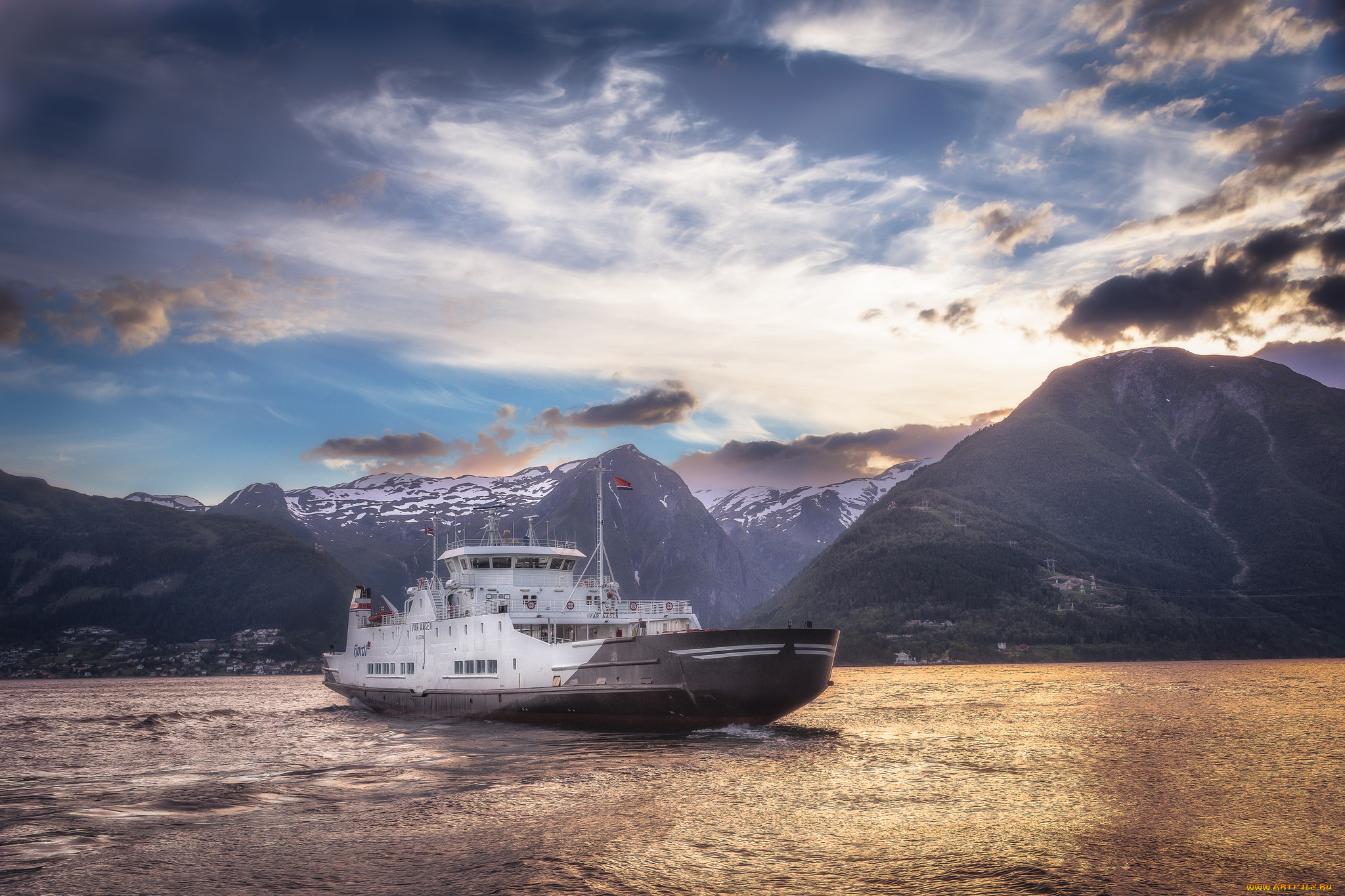 корабли, грузовые, суда, паром