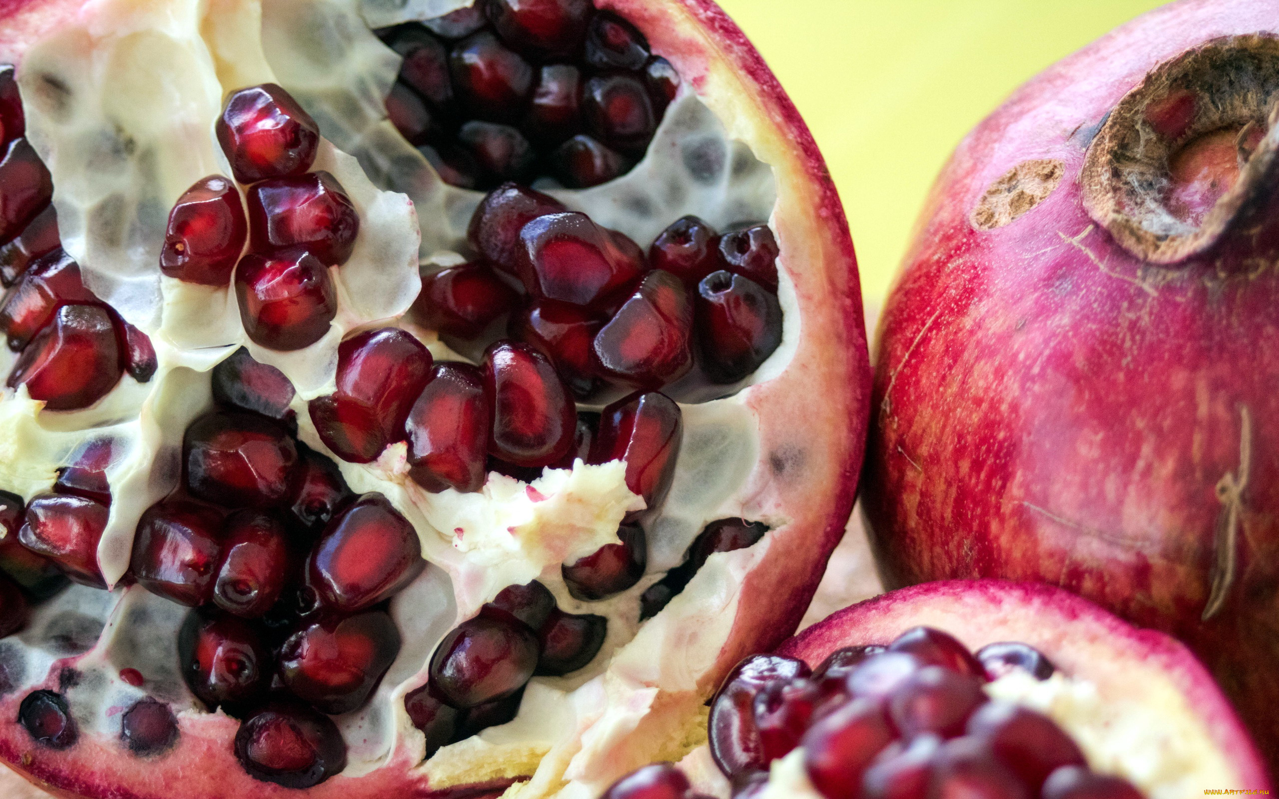 еда, гранат, зерна, макро