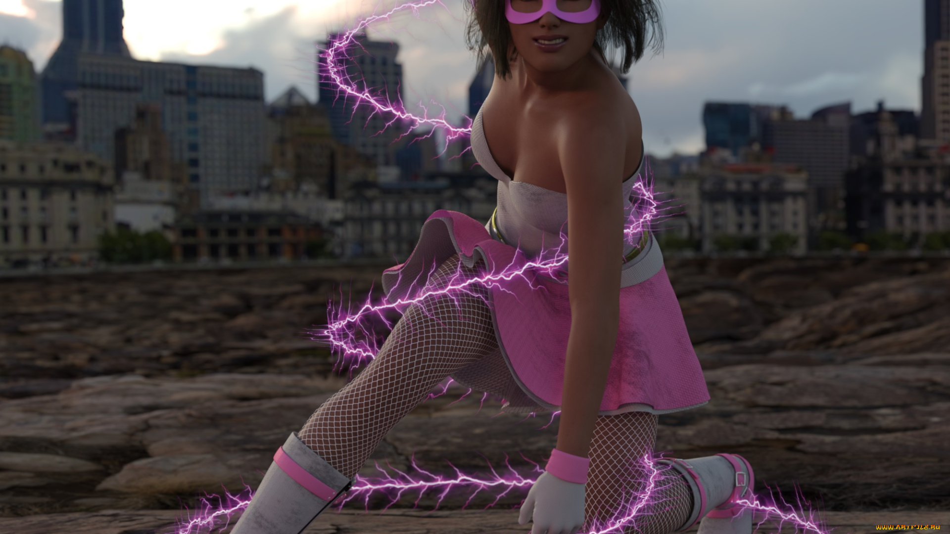 3д, графика, фантазия, , fantasy, девушка, взгляд, фон