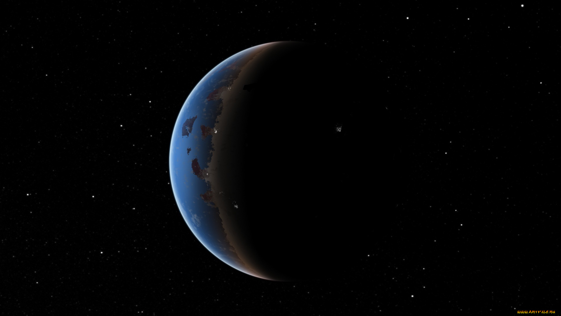 космос, арт, звезды, галактики, вселенная, планета