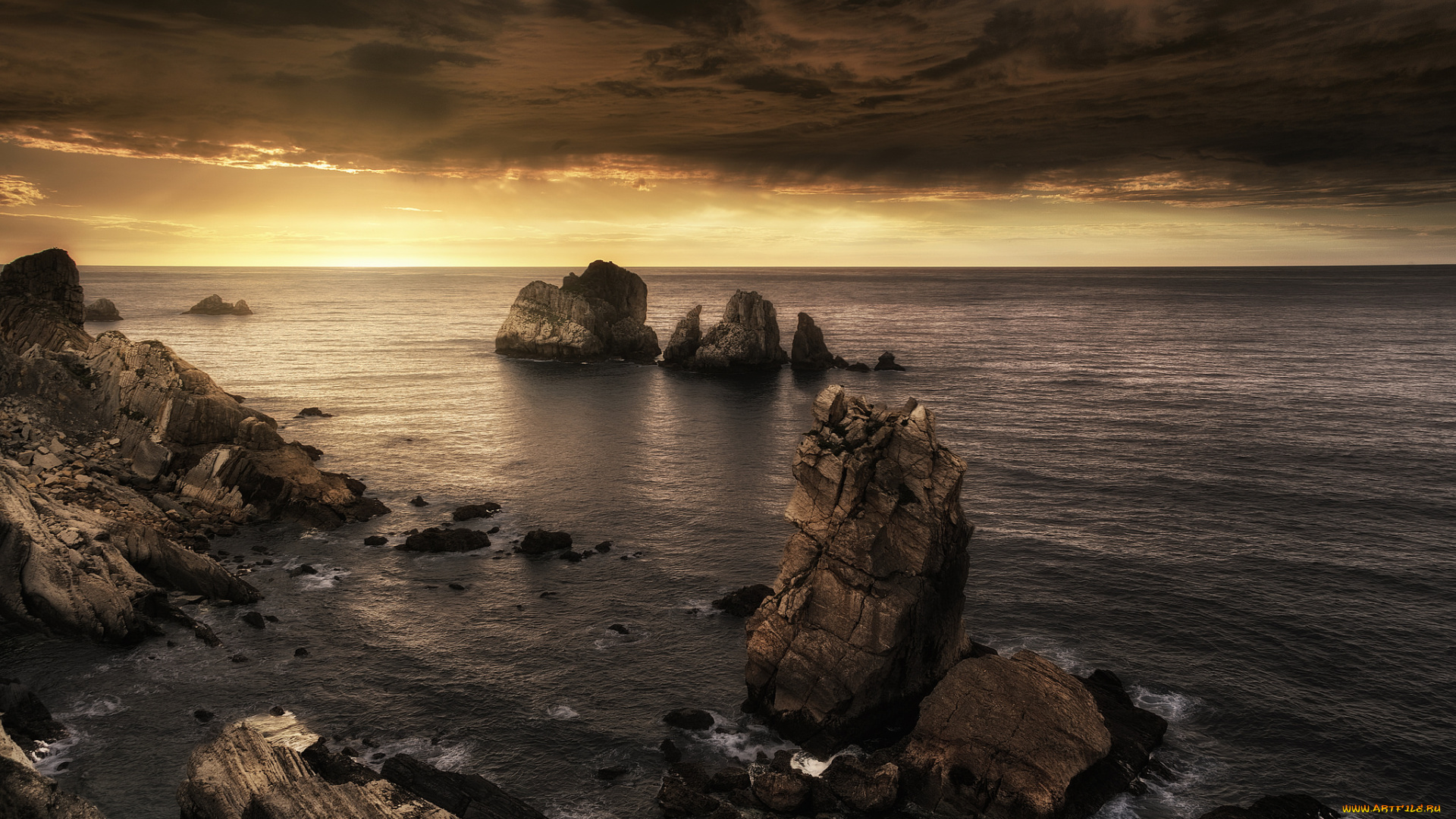 природа, побережье, простор