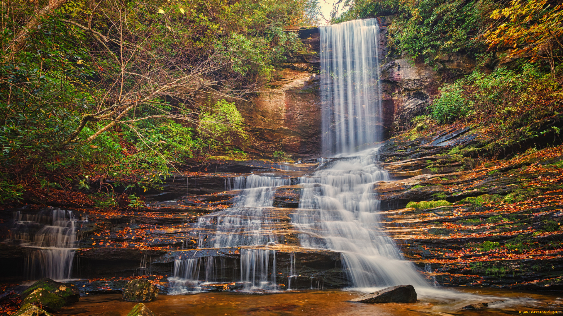 природа, водопады, простор