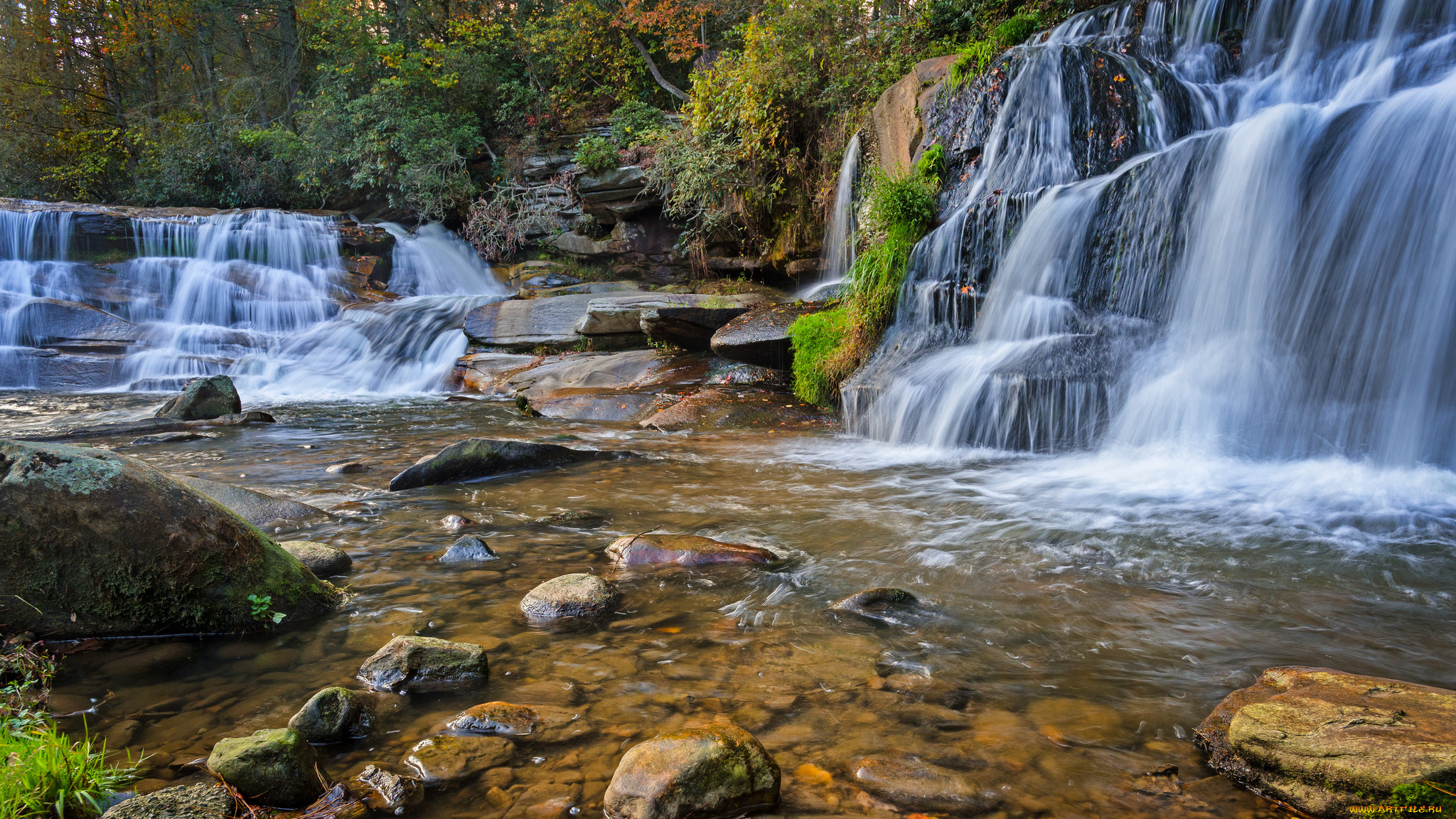 природа, водопады, простор