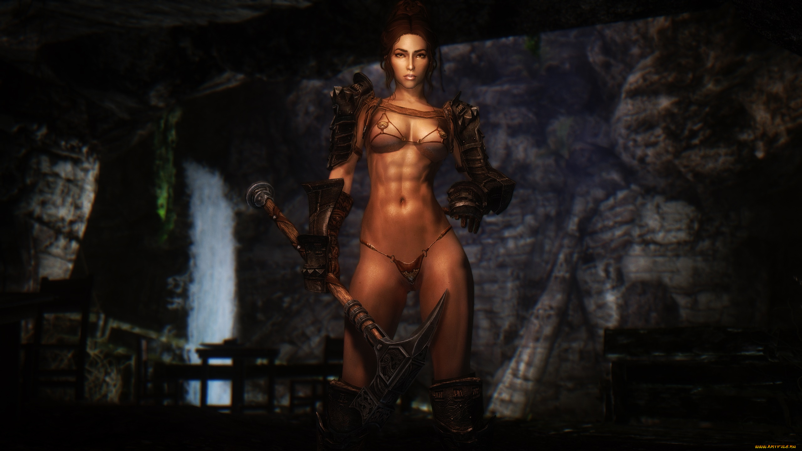 3д, графика, фантазия, , fantasy, девушка, взгляд, фон