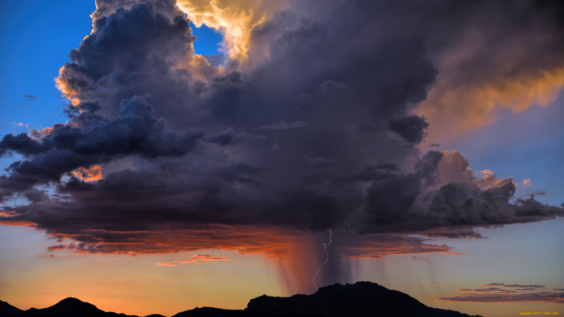 природа, молния, , гроза, облака, дождь, гроза, небо, непогода, пасмурно, вечер