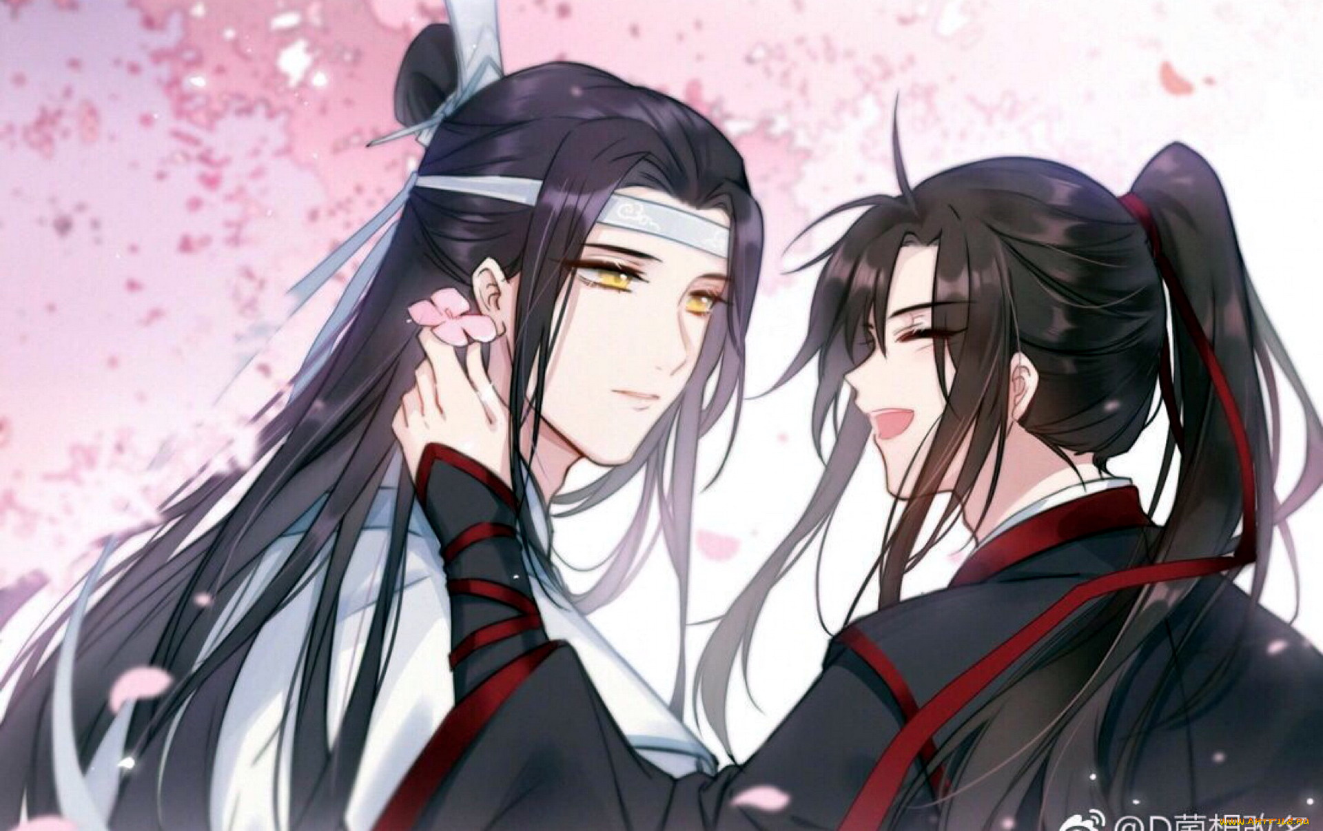 аниме, mo, dao, zu, shi, вэй, усянь, лань, ванцзы, цветок