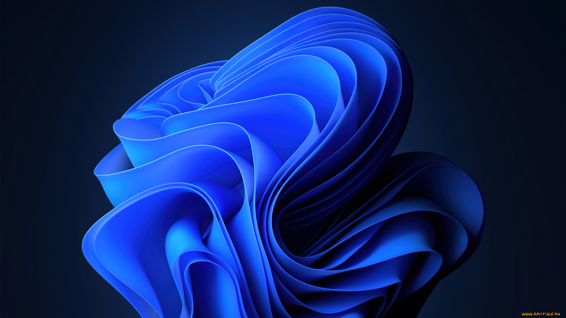 3д, графика, абстракция, , abstract, объект, складки, слои, синий