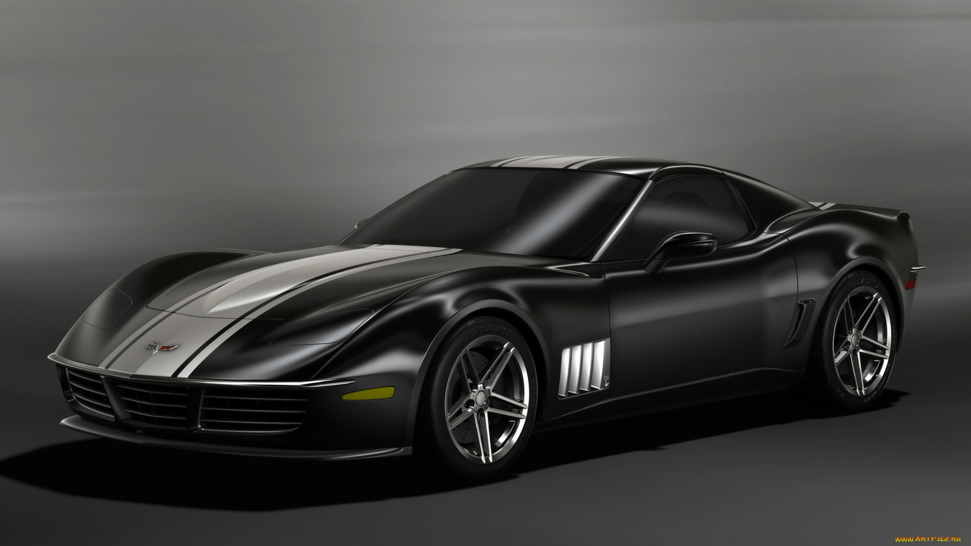 2009, c3r, retro, corvette, stingray, design, автомобили, 3д