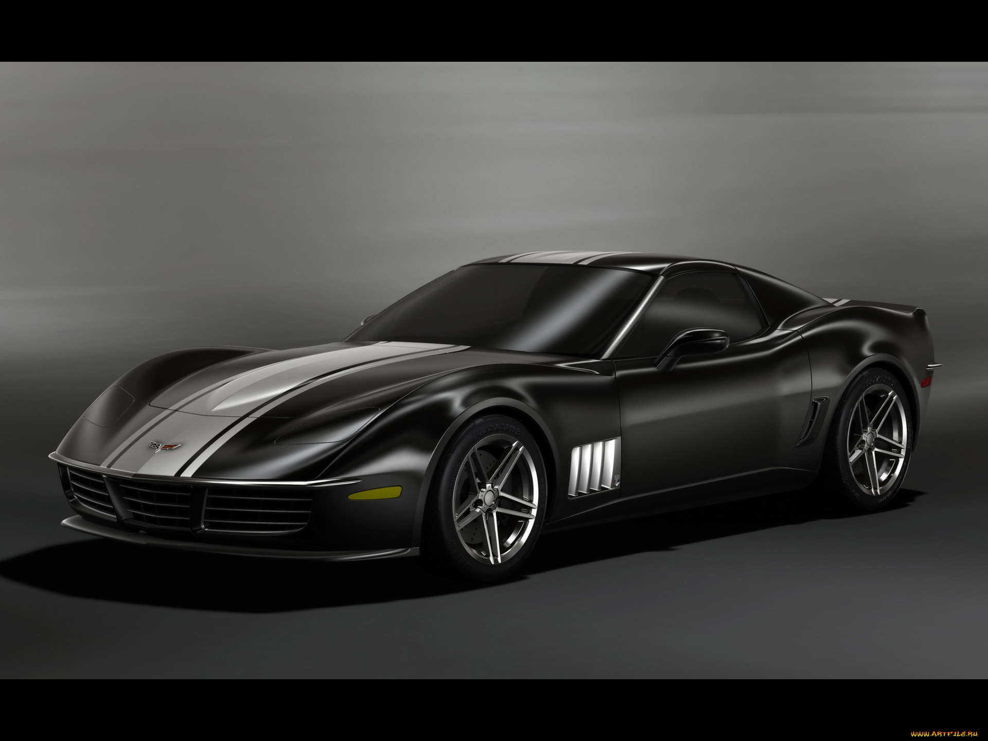 2009, c3r, retro, corvette, stingray, design, автомобили, 3д