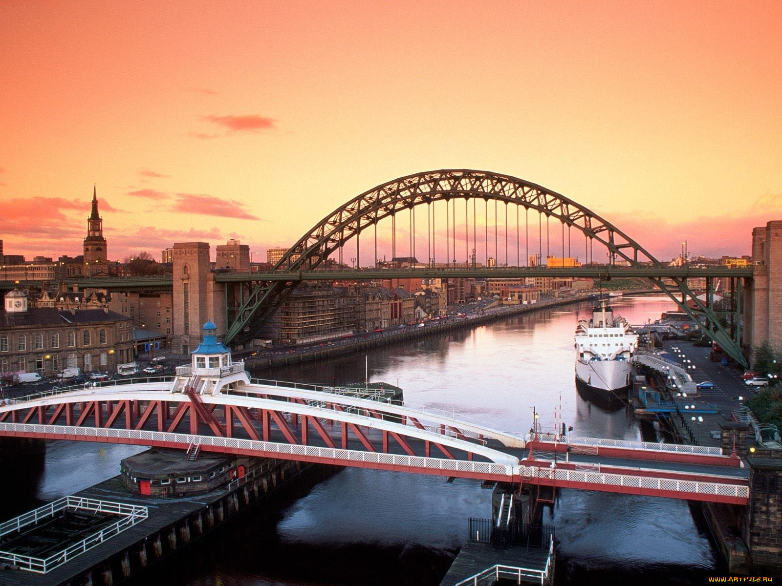 tyne, bridge, and, swing, newcastle, upon, united, kingdom, города, мосты