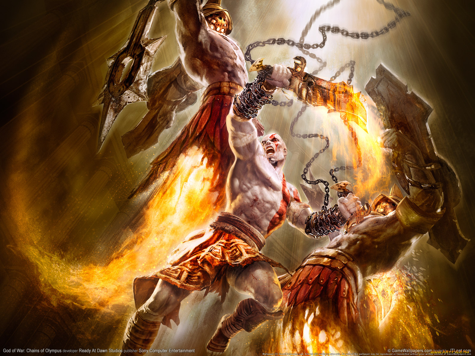 видео, игры, god, of, war, chains, olympus