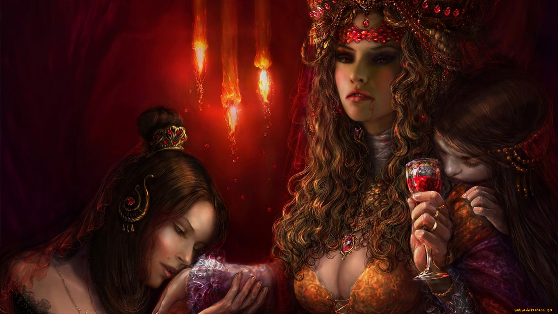 фэнтези, вампиры, девушки