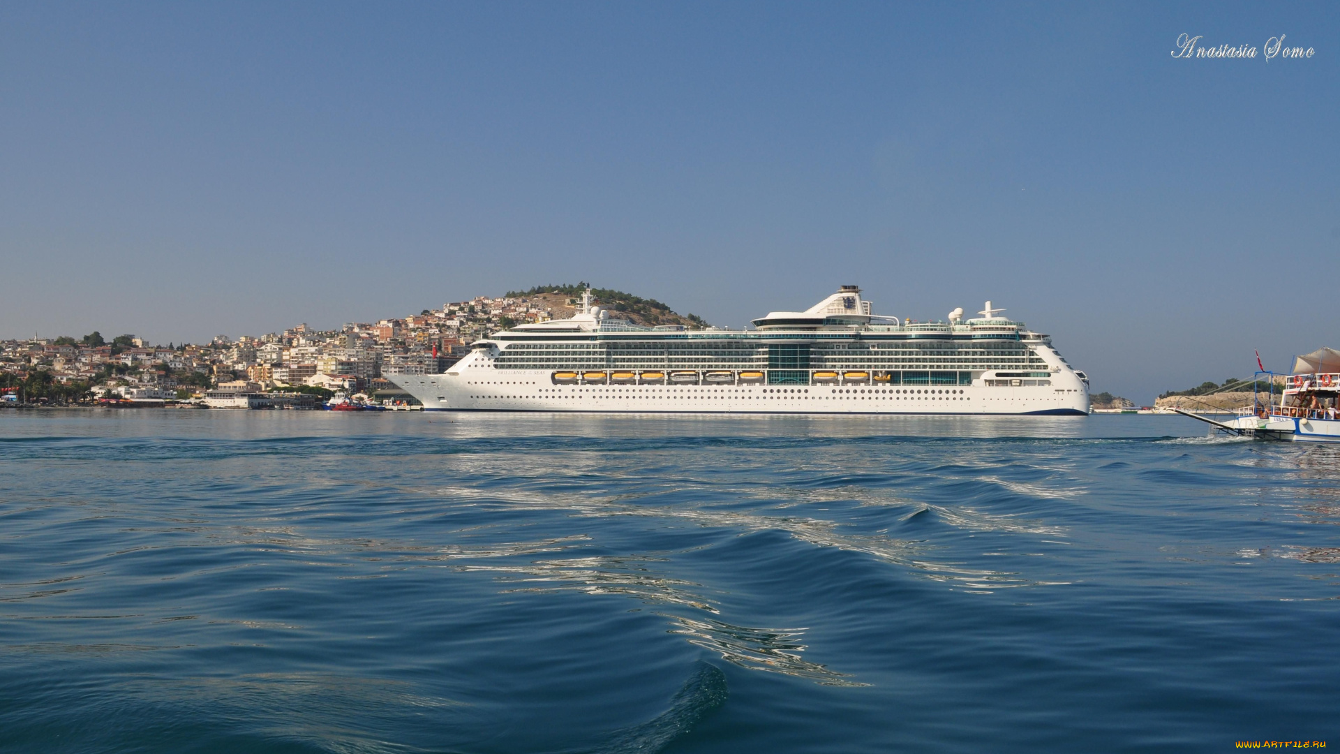 корабли, лайнеры, море, круиз, побережье