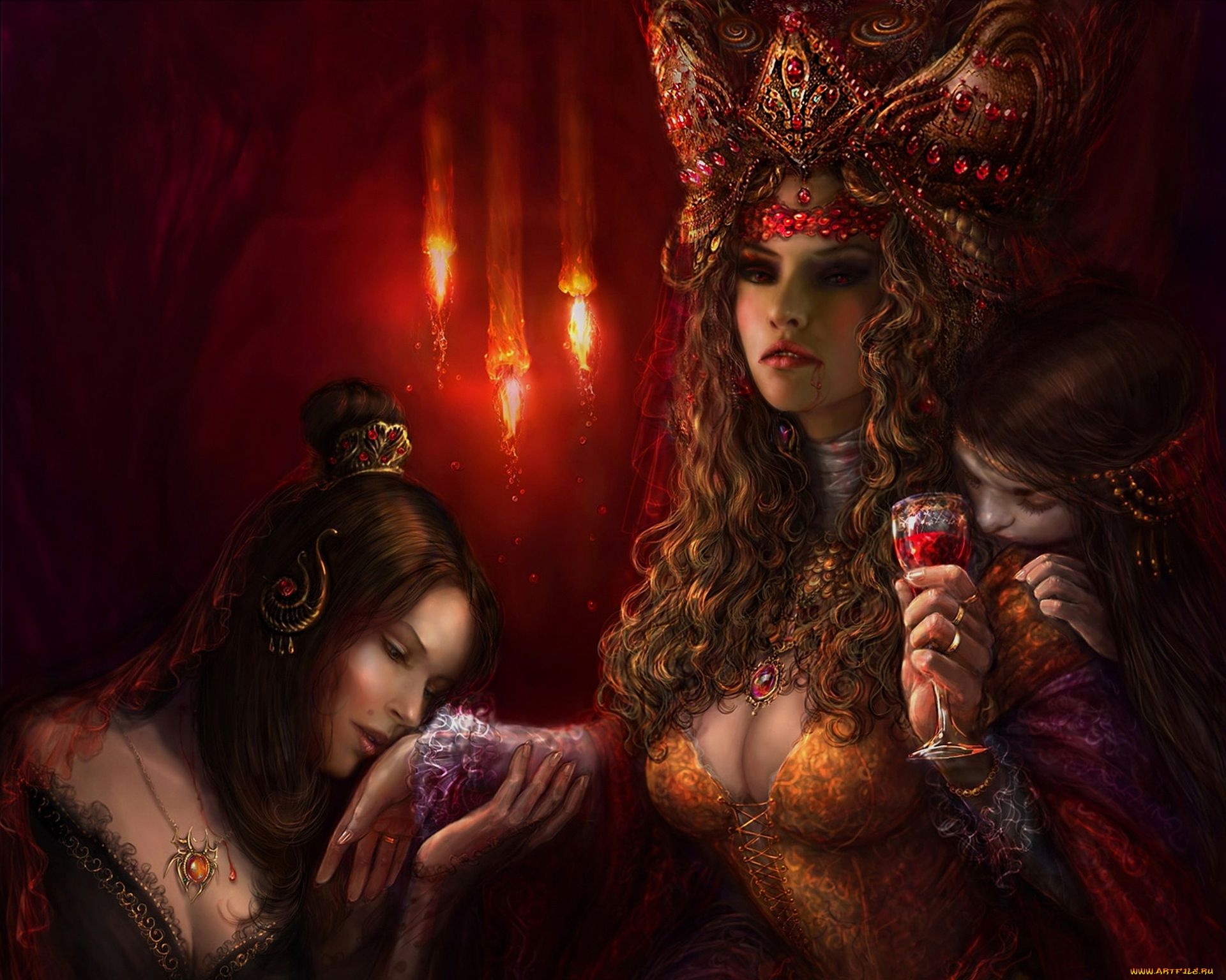 фэнтези, вампиры, девушки