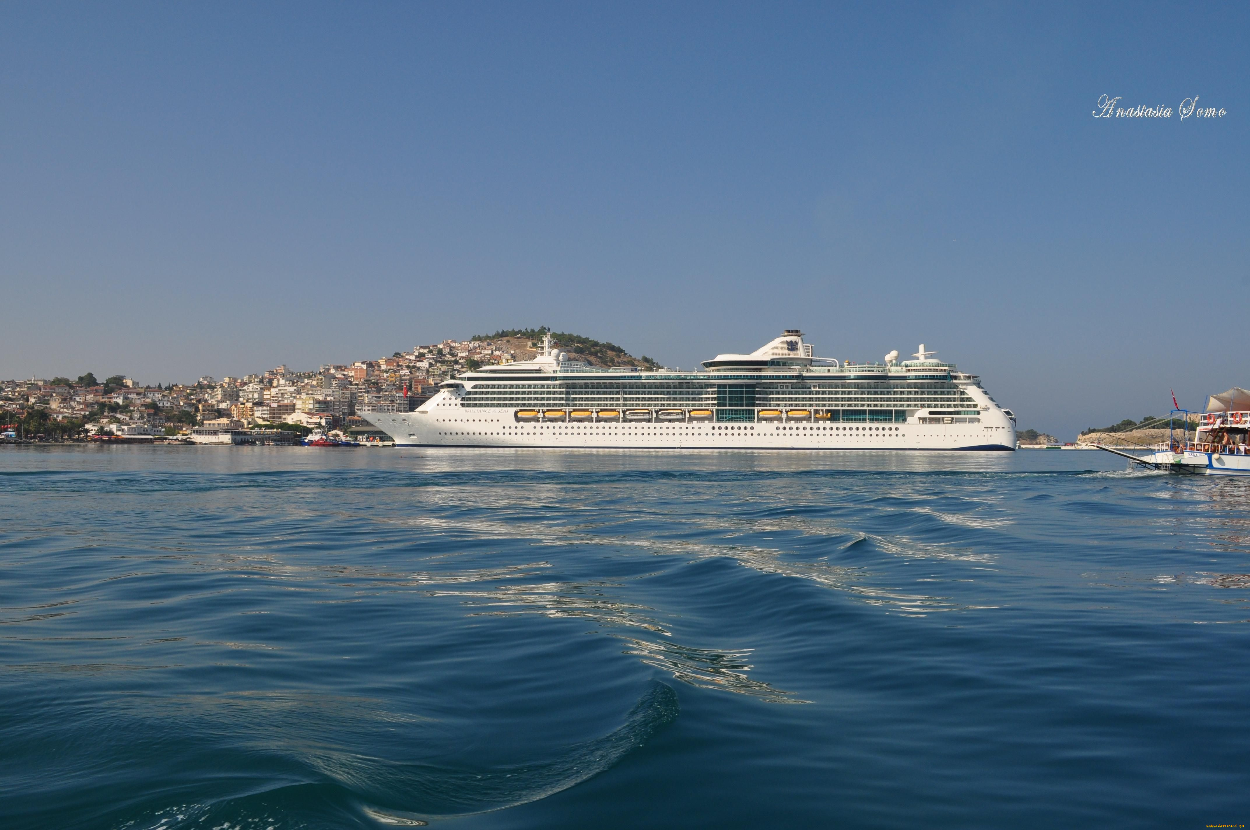 корабли, лайнеры, море, круиз, побережье