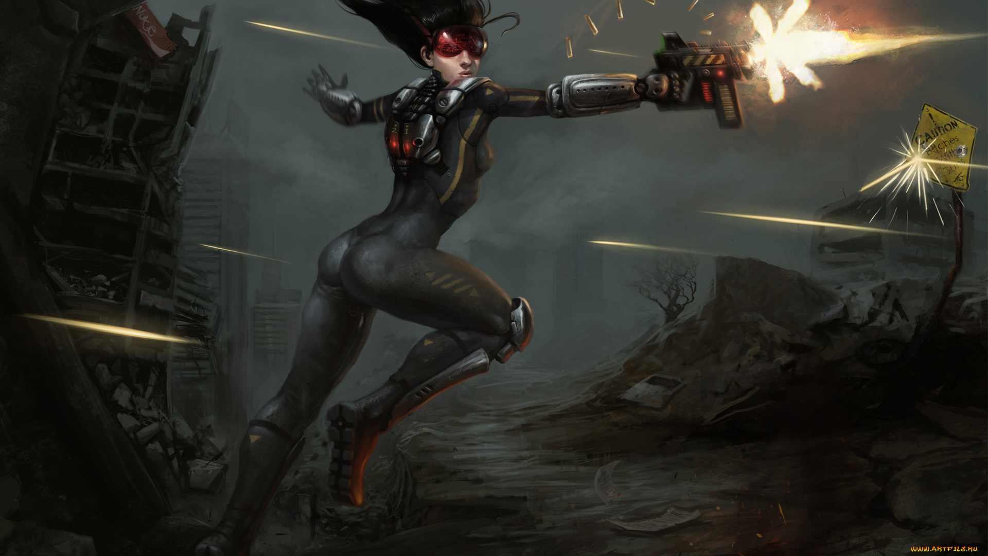 фэнтези, девушки, стрельба