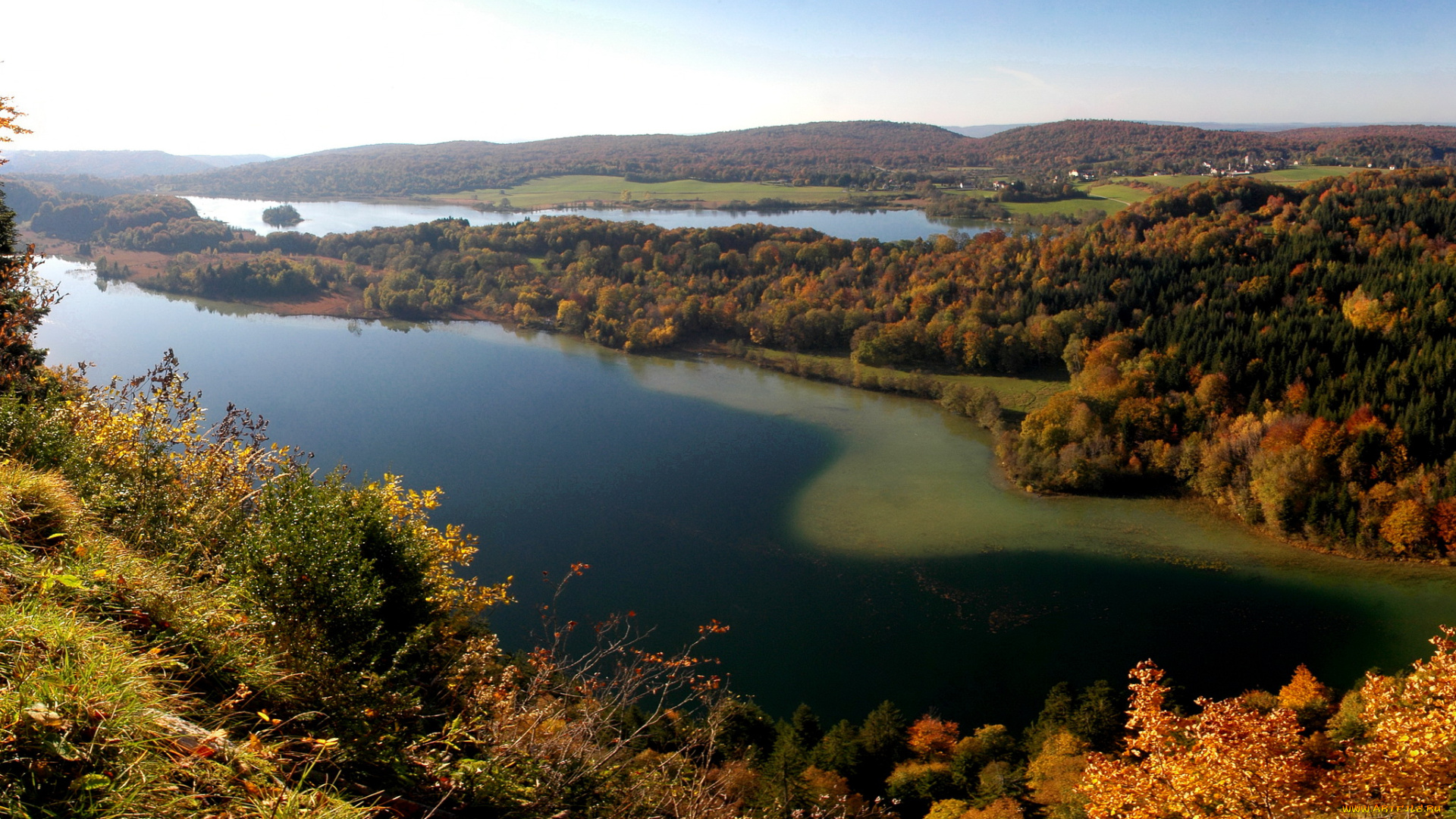 франция, ла, шо, дю, домбьеф, природа, реки, озера, река