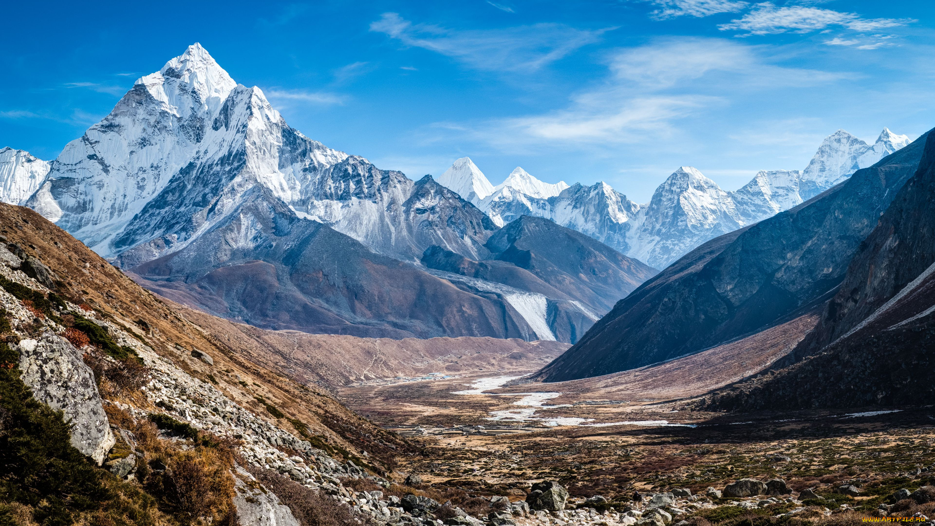 mount, ama, dablam, in, himalaya, mountains, nepal, природа, горы, гималаи, himalayas, непал, вершины