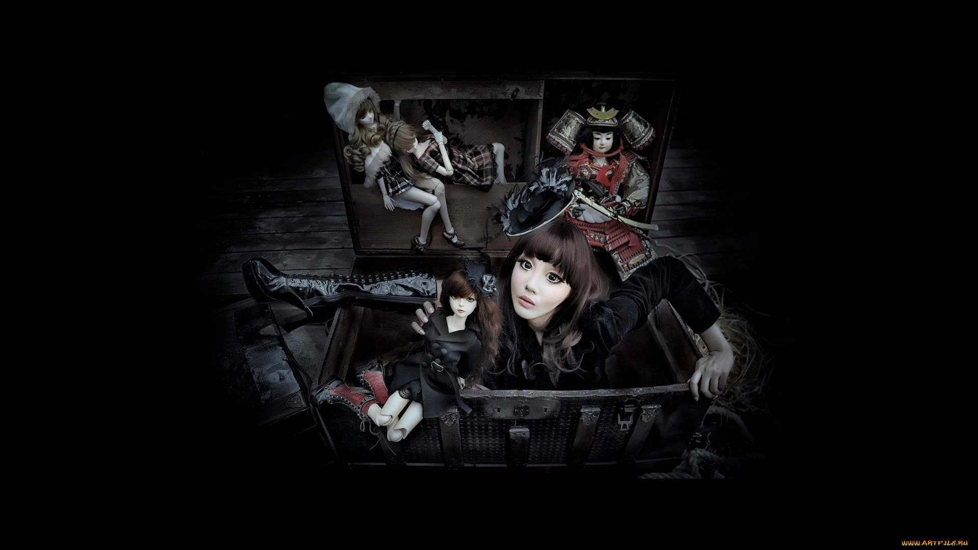 разное, компьютерный, дизайн, куклы, девушка