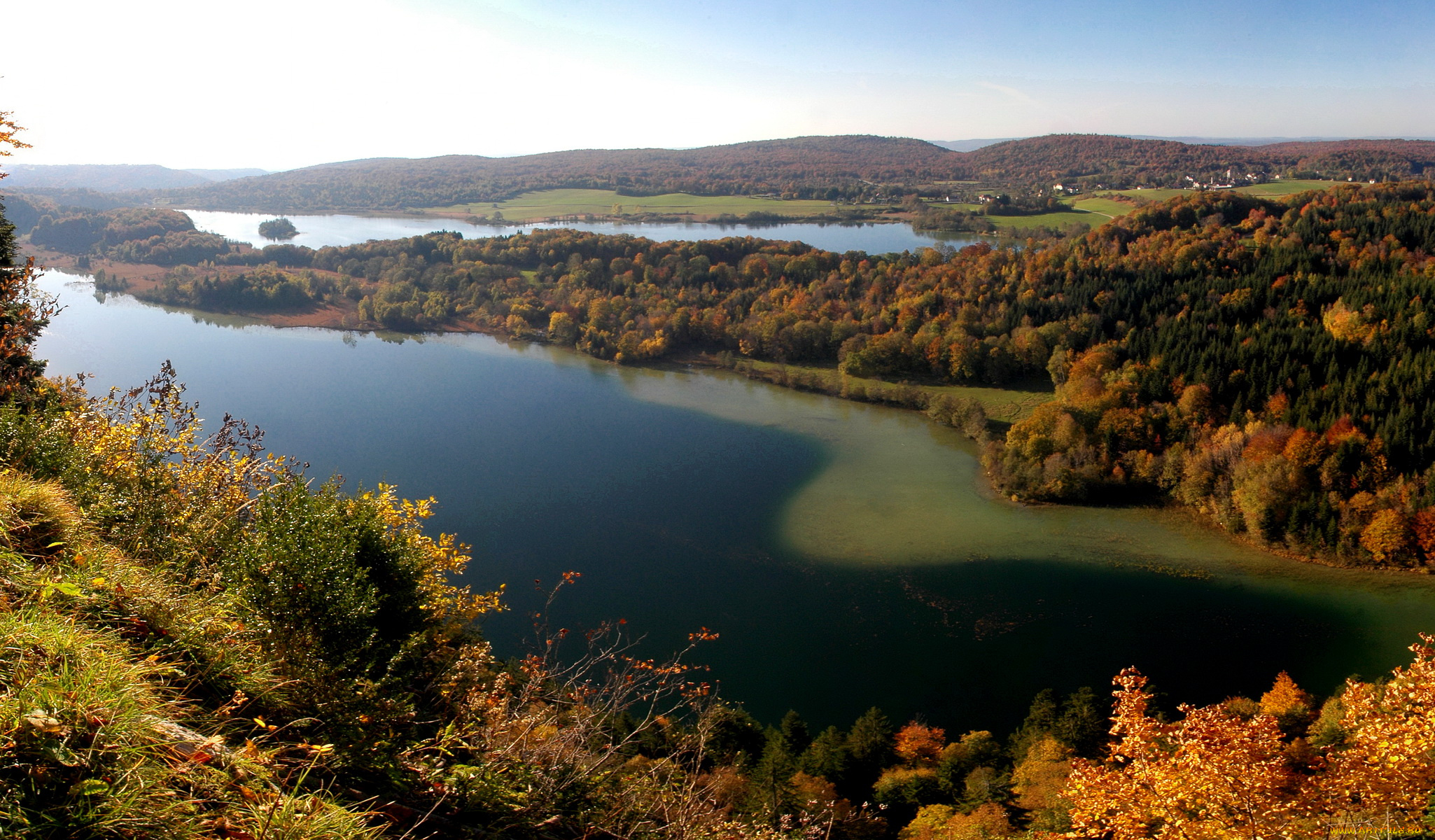 франция, ла, шо, дю, домбьеф, природа, реки, озера, река