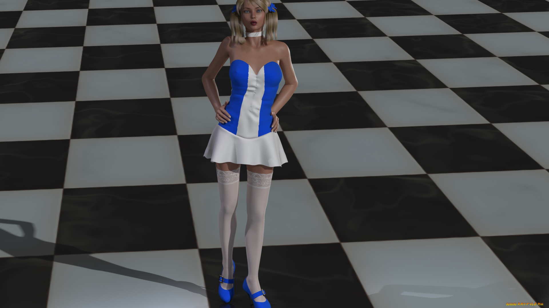 3д, графика, people, люди, платье, девушка