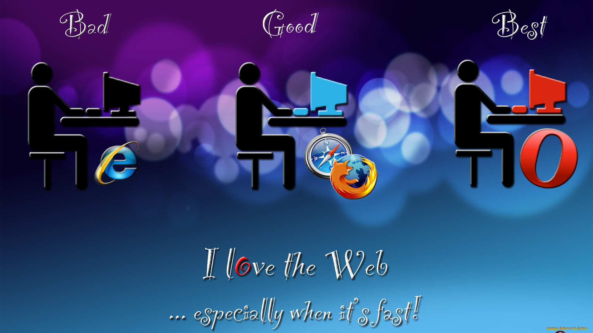 компьютеры, opera, мониторы, столы