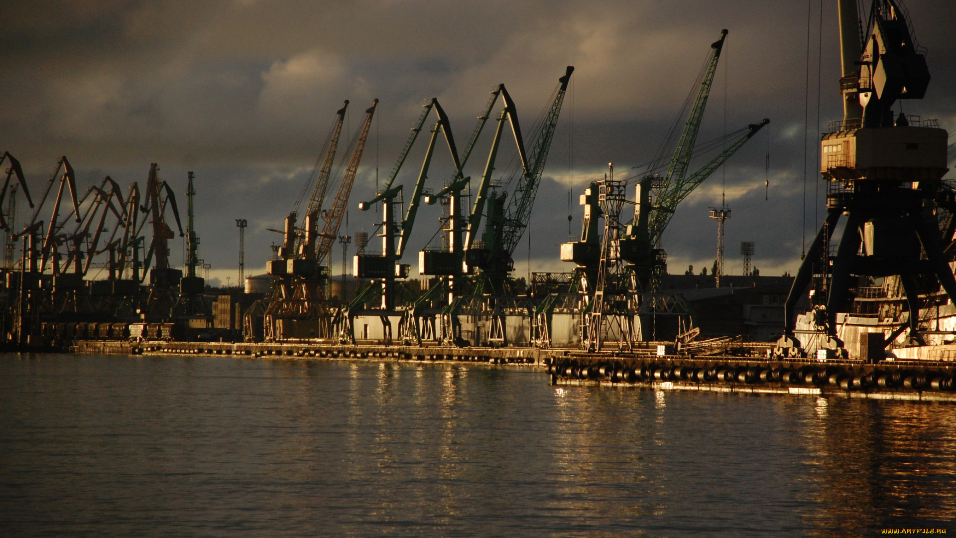 литва, клайпеда, порт, корабли, порты, причалы, краны