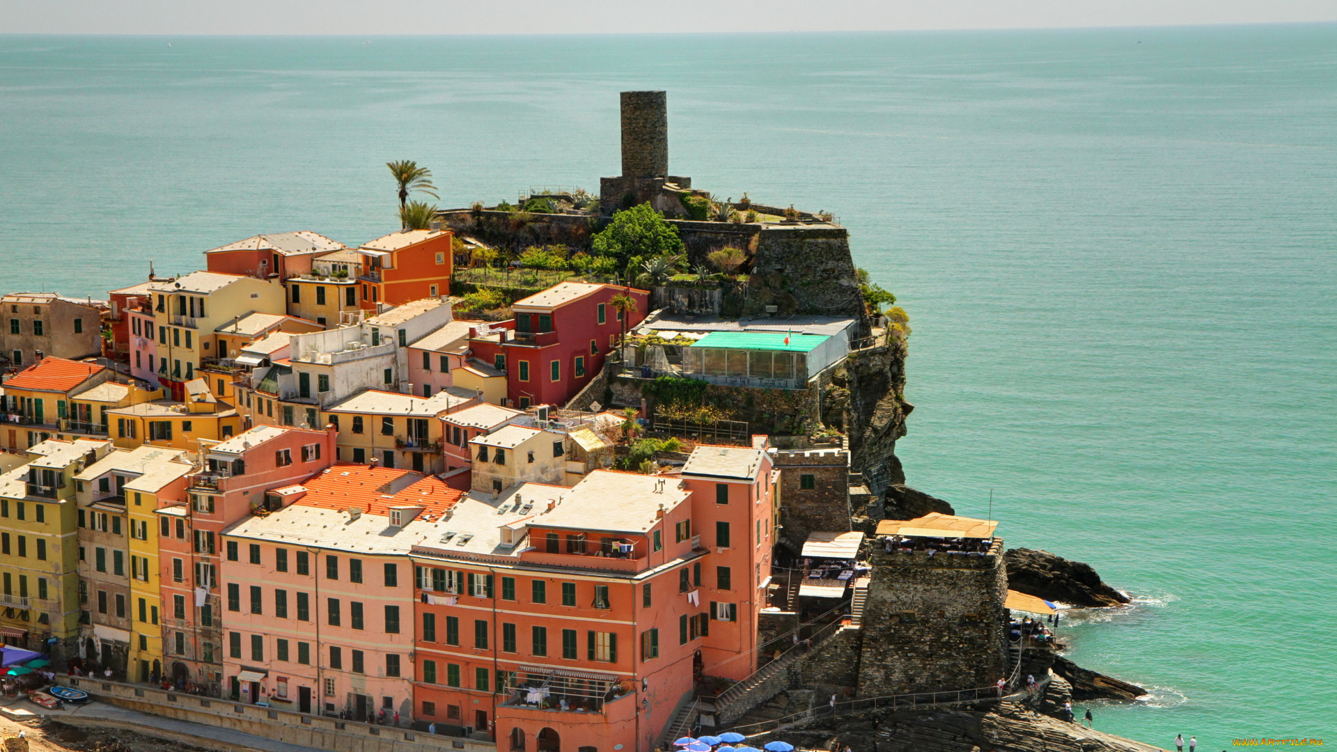 vernazza, liguria, италия, города, амальфийское, лигурийское, побережье, море, дома