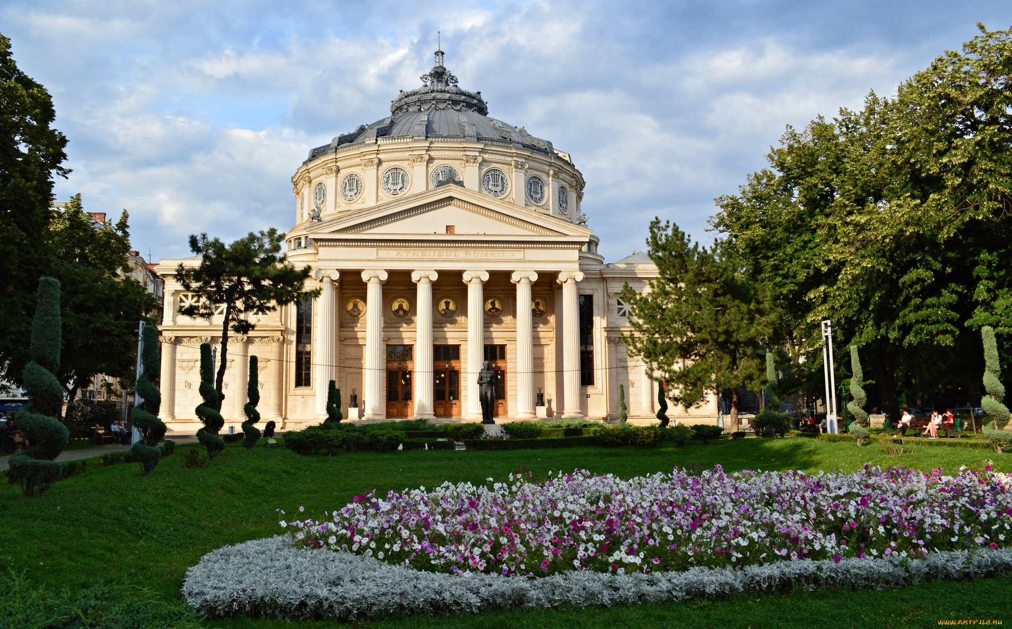 города, дворцы, замки, крепости, дворец, клумба, парк, газон