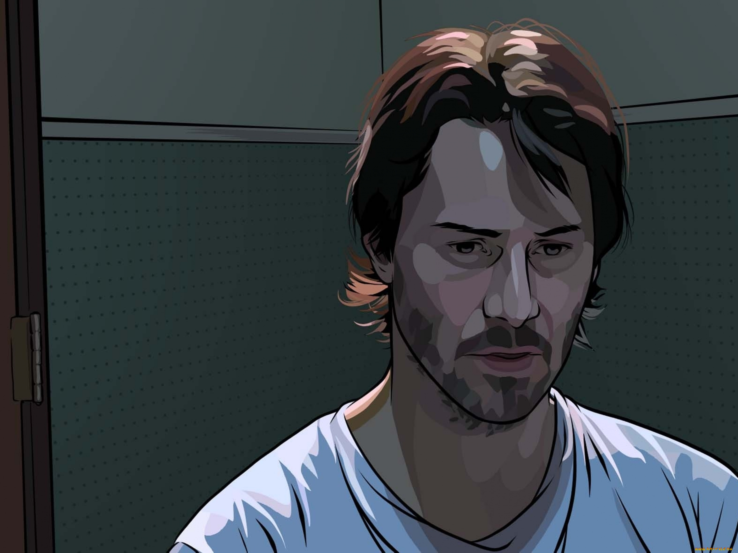 рисованные, люди, лицо, портрет