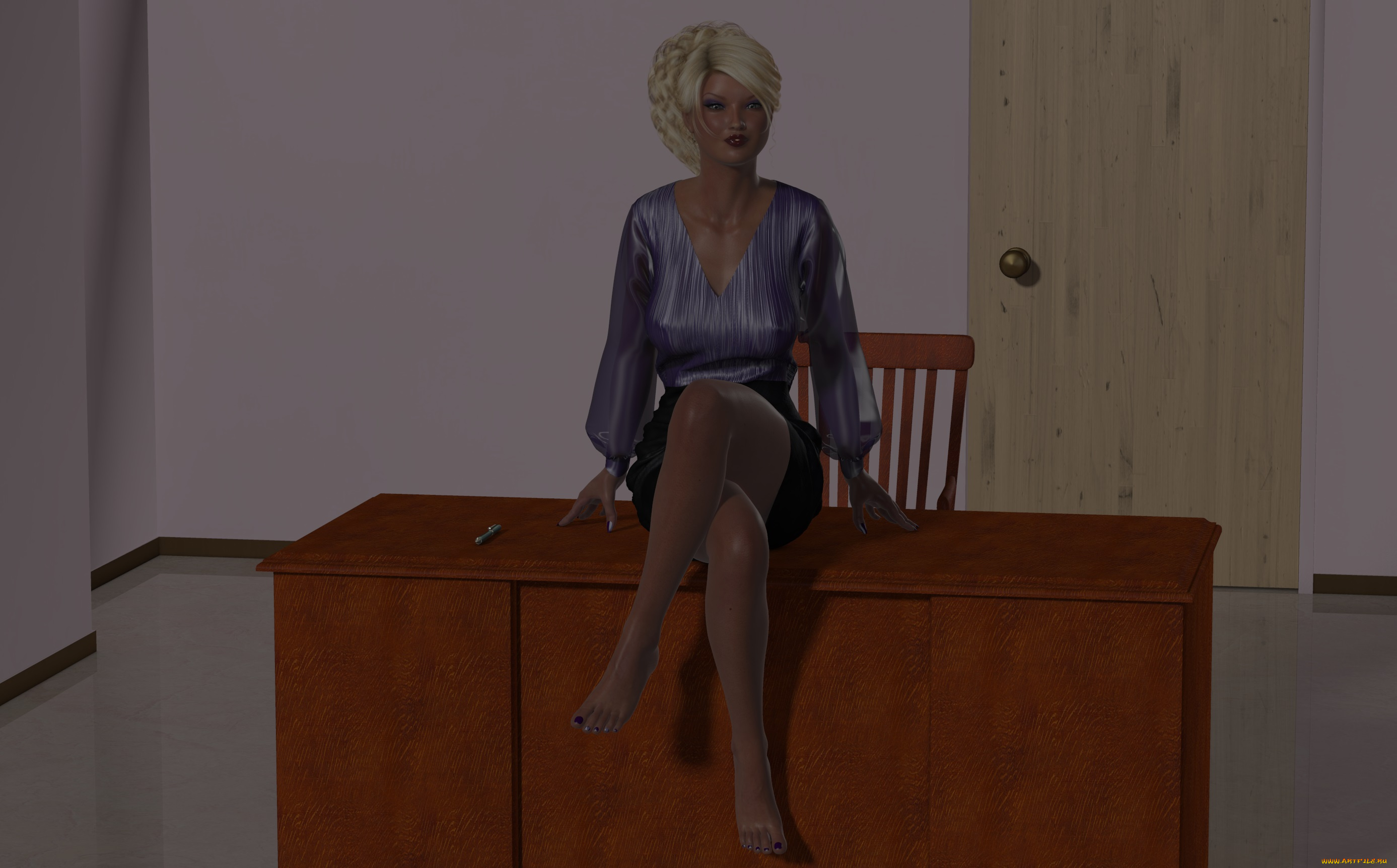 3д, графика, people, люди, девушка, взгляд, стол