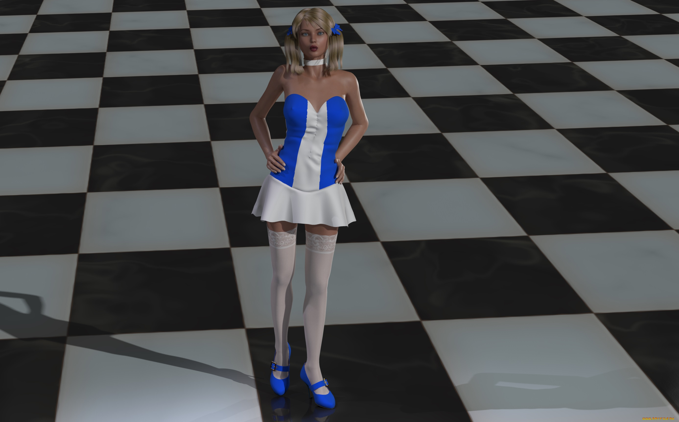 3д, графика, people, люди, платье, девушка