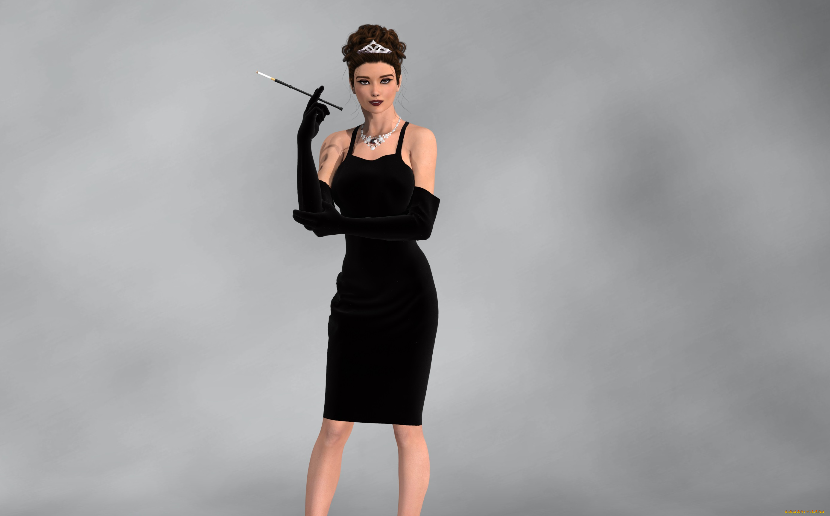 3д, графика, people, люди, взгляд, сигарета, девушка