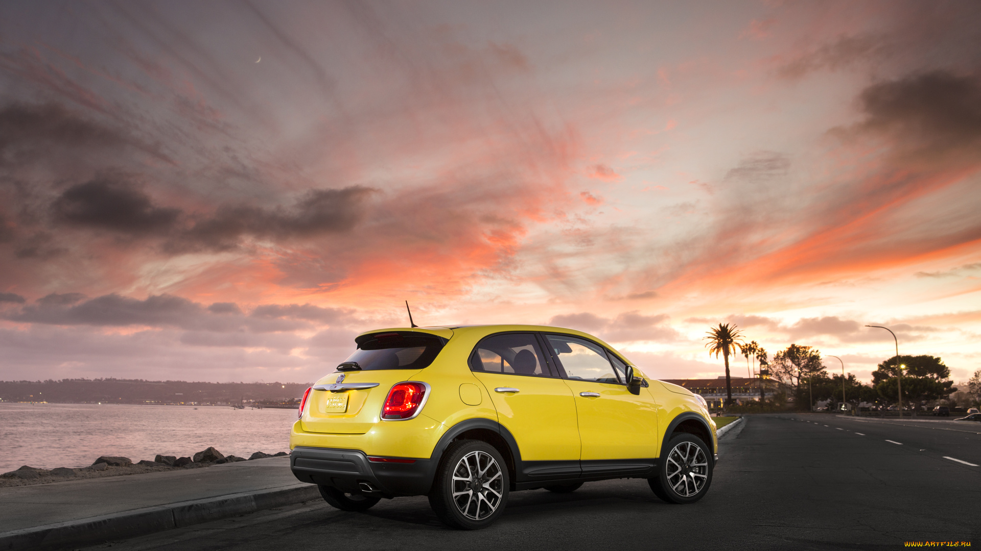 автомобили, fiat, trekking, 500x, 2016г, 334, желтый