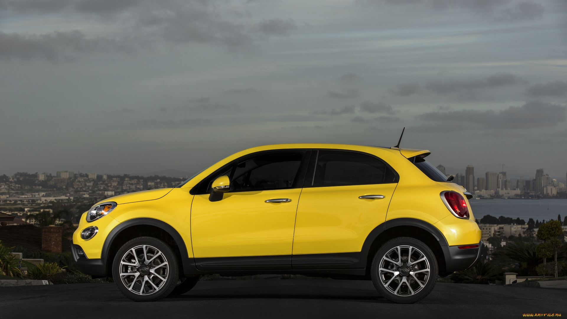 автомобили, fiat, trekking, 500x, 2016г, 334, желтый