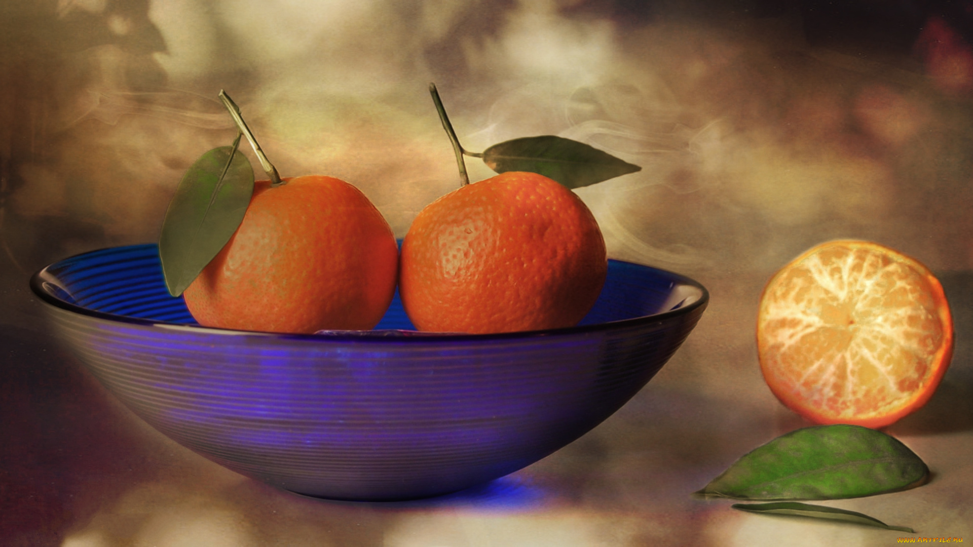 еда, цитрусы, миска, мандарины