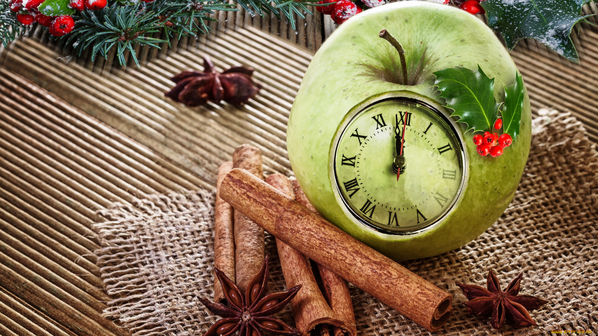 праздничные, угощения, merry, christmas, xmas, decoration, новый, год, рождество, украшения, яблоко, корица