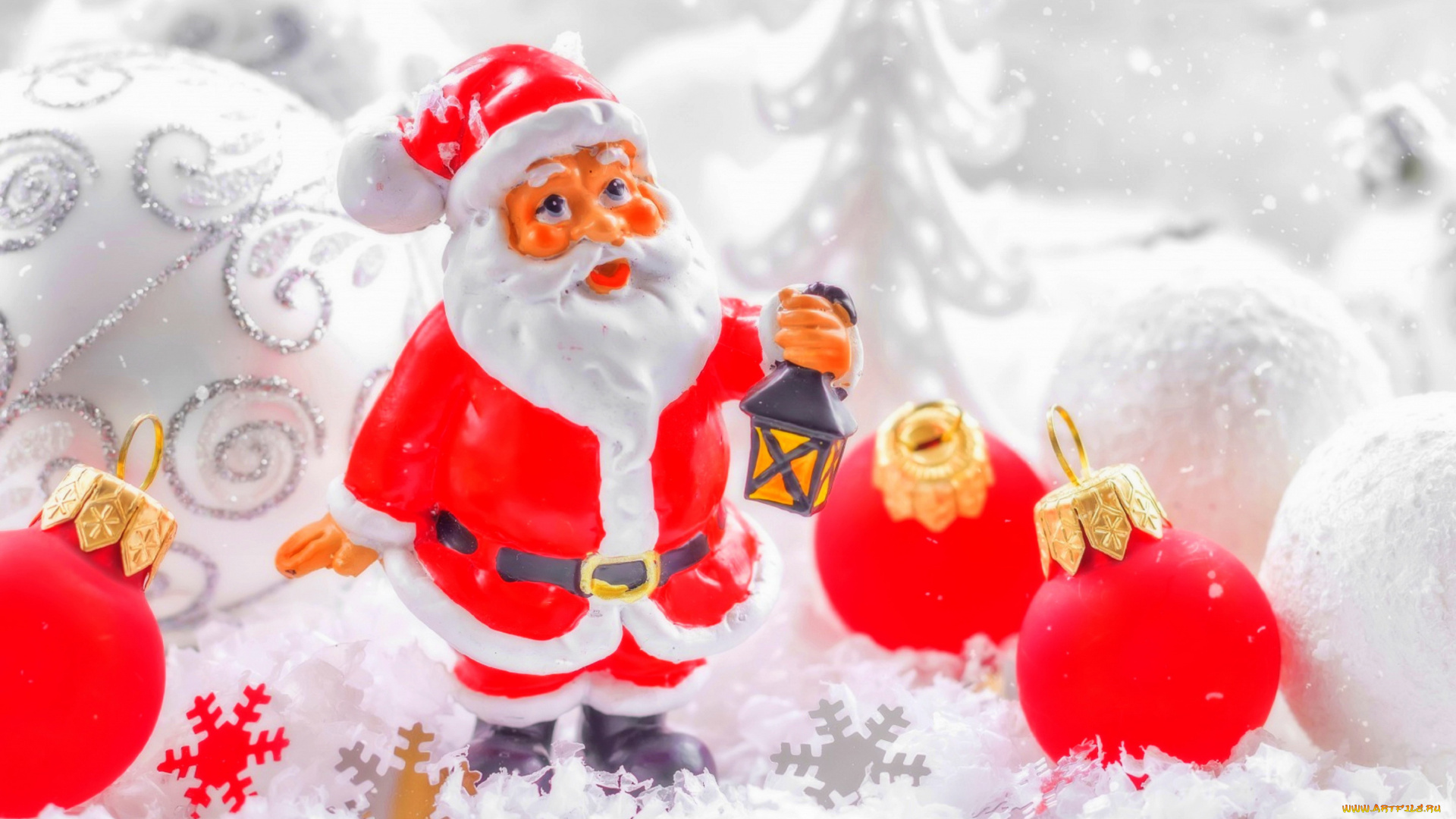 праздничные, украшения, шарики, дед, мороз, новый, год, снежинки