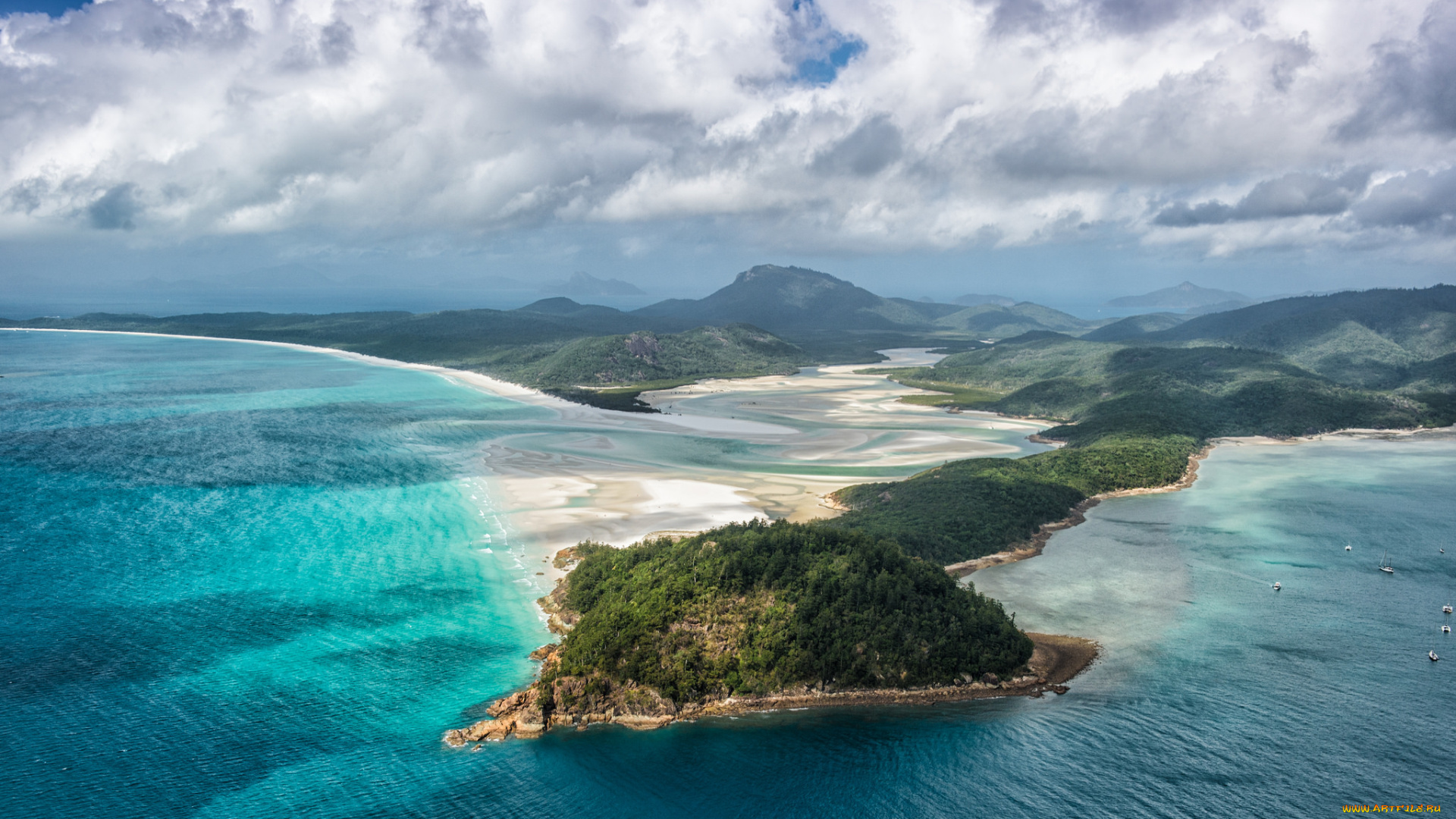 природа, моря, океаны, океан, горы, отмель, коса