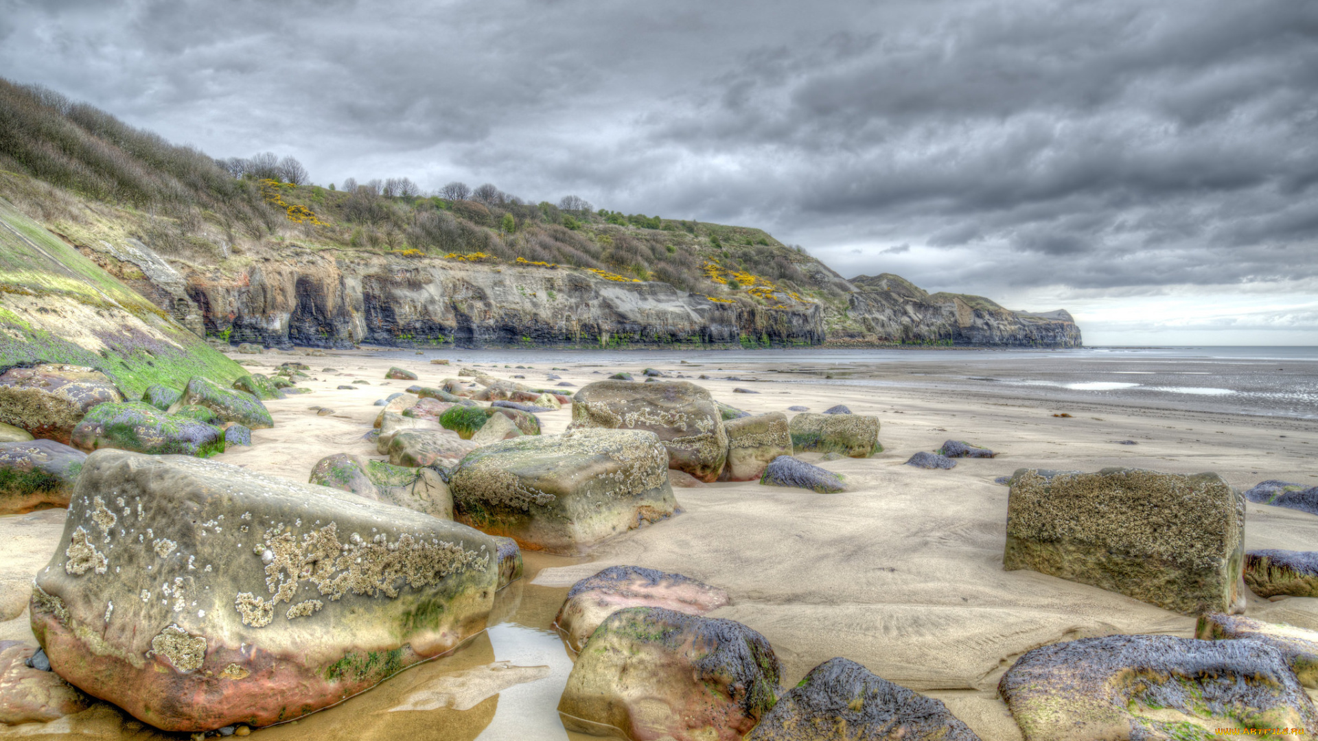 природа, побережье, океан, берег, камни