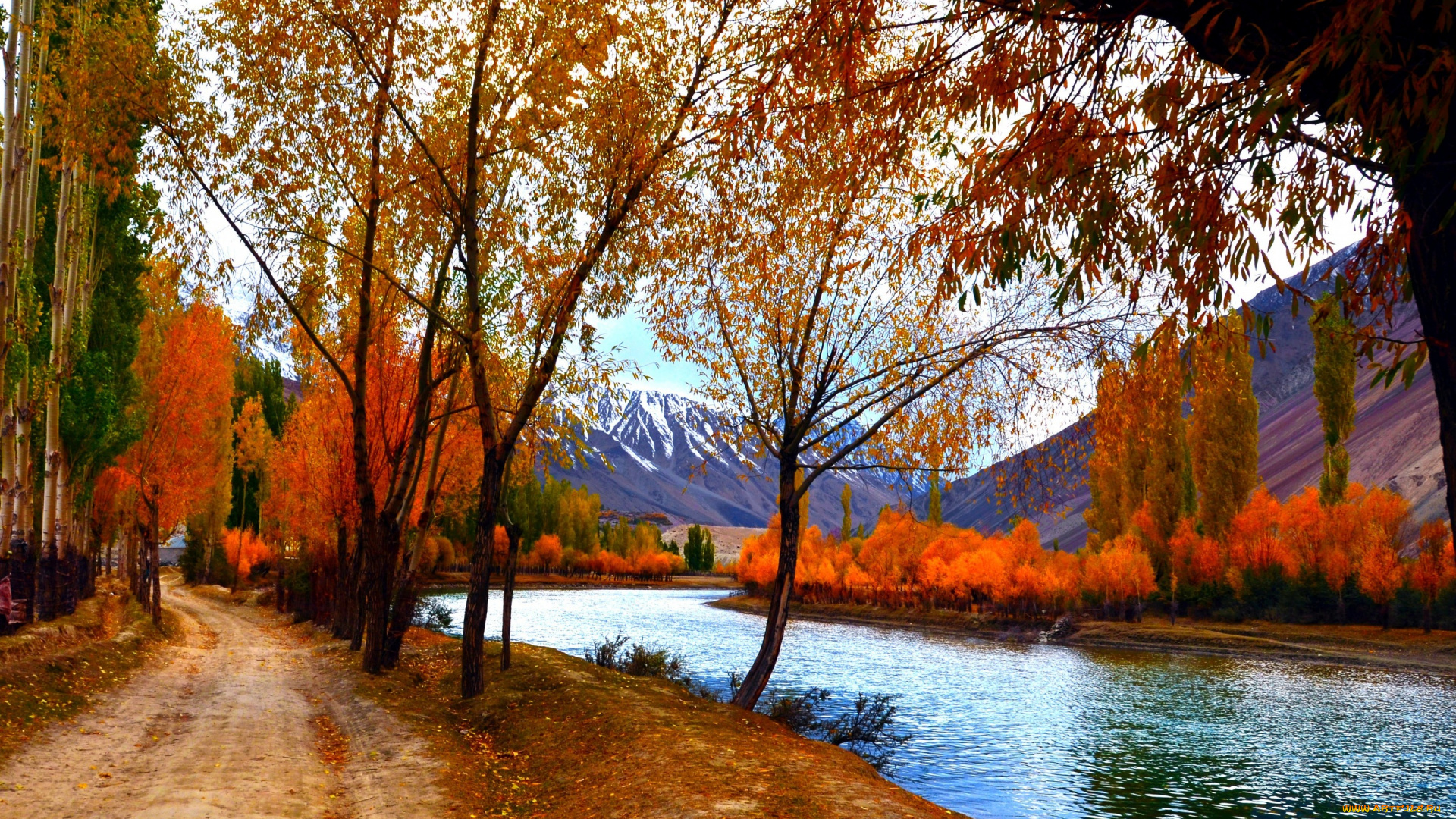 природа, реки, озера, autumn, colorful, leaves, листья, walk, trees, park, river, sky, небо, горы, парк, лес, деревья, осень, forest, water, colors, fall, вода, река, nature