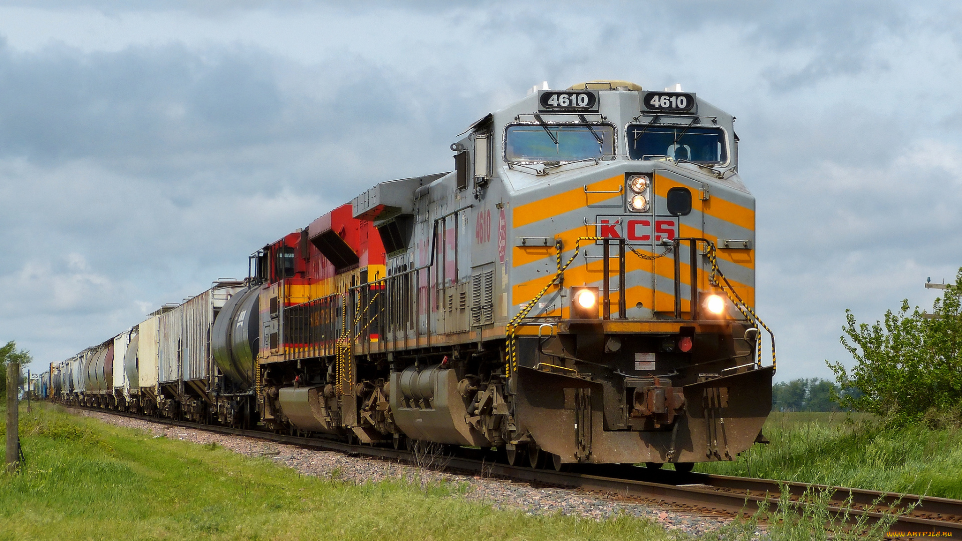 техника, поезда, состав, локомотив, дорога, железная