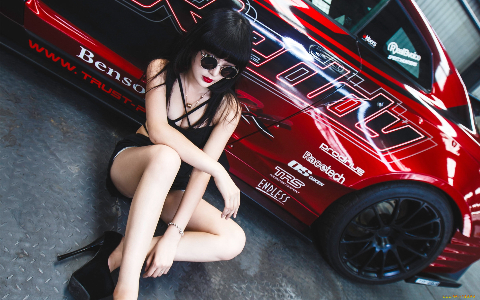 автомобили, -авто, с, девушками, девушка, взгляд, автомобиль, очки