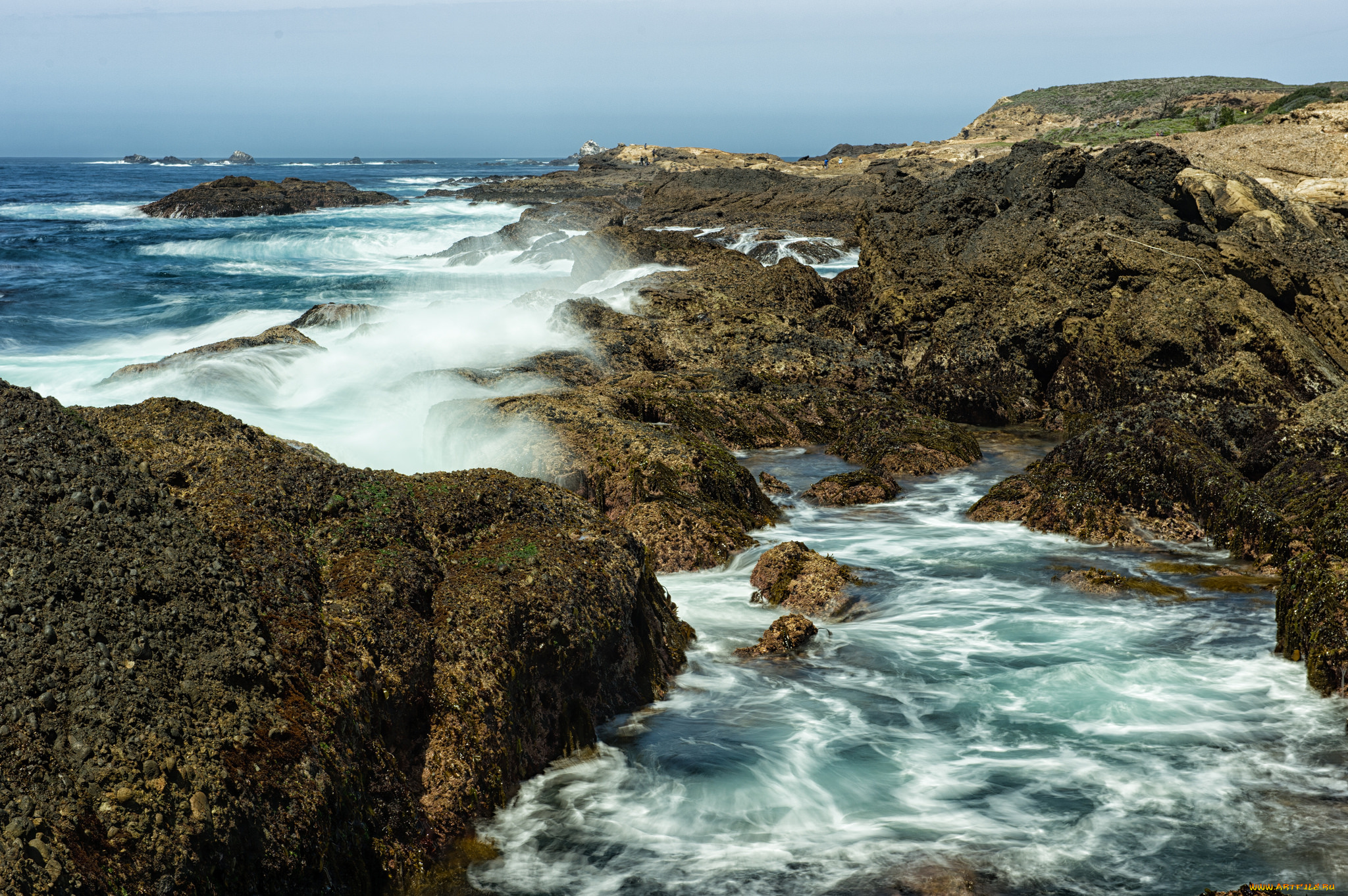 природа, побережье, океан, берег, скалы, волны